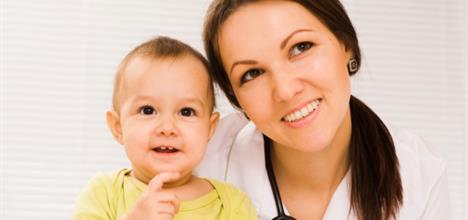 Doctor with child.