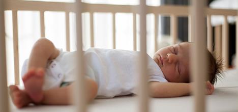 sleeping baby in crib